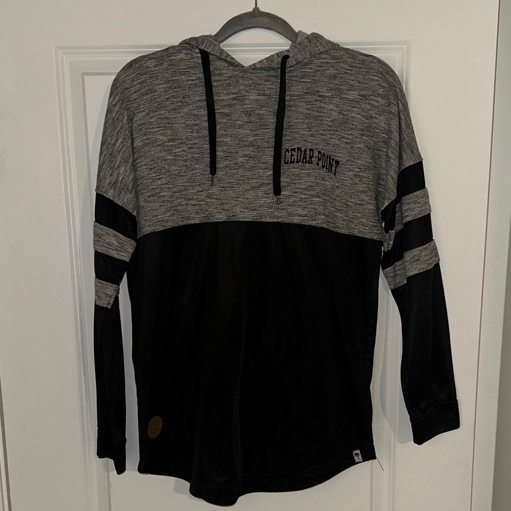 Cedar Point Gray and Black Hoodie